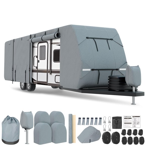 Funda para autocaravana DenForste de 20 a 22 pies, 7 capas, resistente a los rayos UV, impermeable