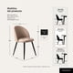 thumbnail image 4 of Silla de Comedor Tapizada Acolchada Metal Moderna Sora Beige, 4 of 8