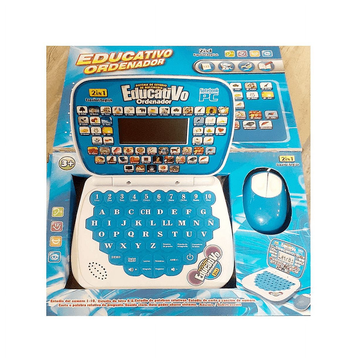 Leonimport - Mini Computador Didactico Educativo Niños Y Niñas 2 Idiomas