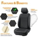 thumbnail image 3 of Fundas para asientos de coche Elantrip, de piel, impermeables, universales, negras, 3 of 6