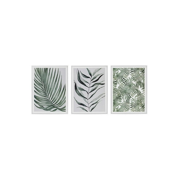 Set 3 Cuadros 30X40 Mad C/Lam Blanco