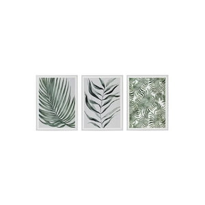 Vgo - Set 3 Cuadros 30X40 Mad C/Lam Blanco