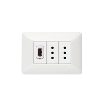 Bticino - Enchufe Doble + Usb Matix Blanco Sam5285Car