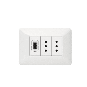 Bticino - Enchufe Doble + Usb Matix Blanco Sam5285Car