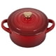 thumbnail image 1 of Miniredonda de gres Cocotte Le Creuset, 240 ml, color cereza con corazón dorado, 1 of 4
