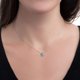 thumbnail image 5 of Conjunto de joyería Devin Rose 46 cm Halo de cristal blanco, 5 of 9