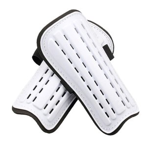 Ioensy - Espinilleras De Fútbol Accesorios De Fútbol Para Adultos Cómodo Y Ligero 2 Piezas Blanco