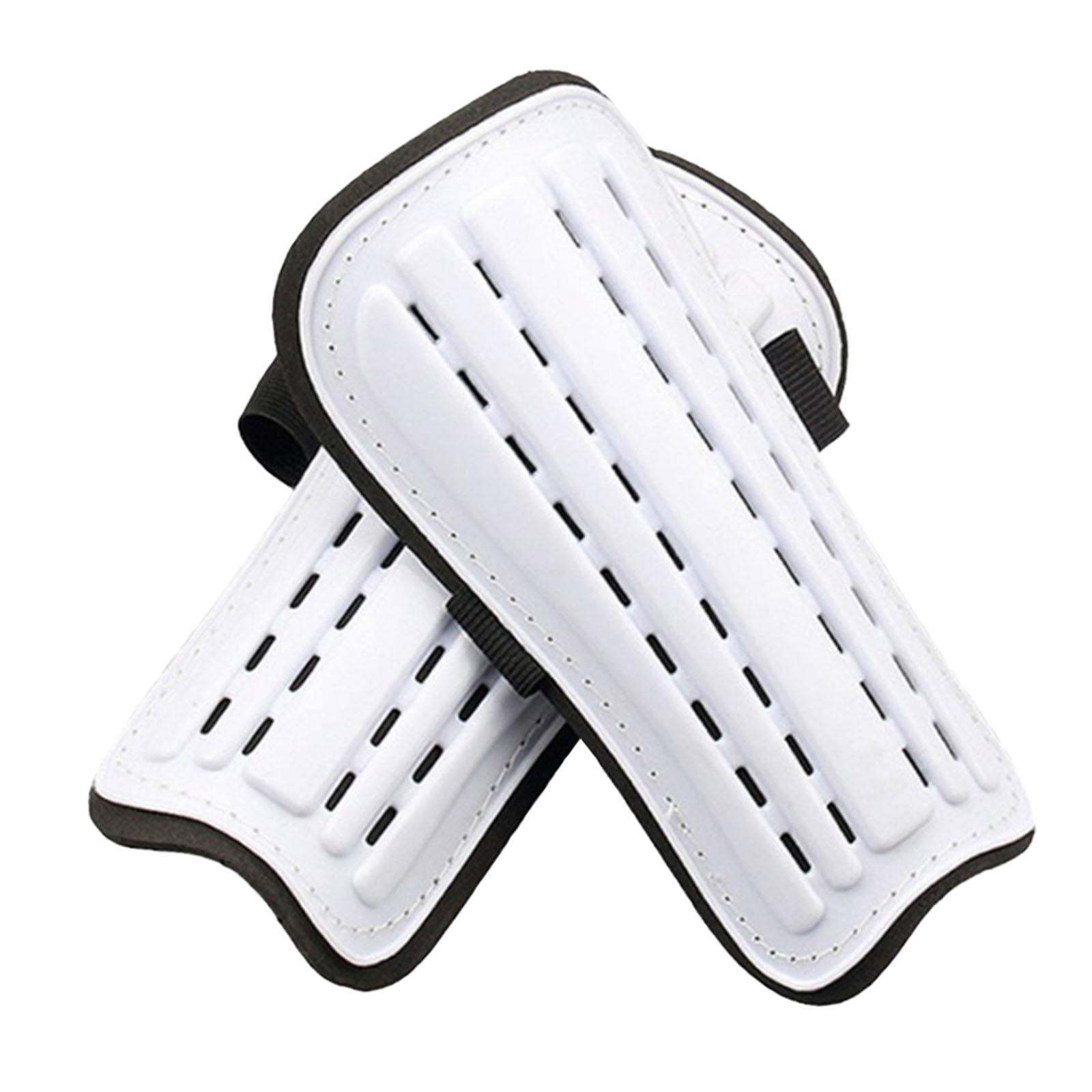 Ioensy - Espinilleras De Fútbol Accesorios De Fútbol Para Adultos Cómodo Y Ligero 2 Piezas Blanco