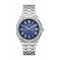 Reloj Guess Para Hombre, Caja De 42 Mm, Esfera Azul, Acero Inoxidable