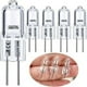 thumbnail image 1 of Bombillas halógenas G4 de 12 V y 20 W (5 unidades), luz blanca cálida, 3000 horas de vida útil, alto brillo (300 lm), casquillo G4 de dos pines, regulables (12 V) para armarios., 1 of 6