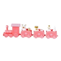 Bothyi - Adorno De Tren De Navidad Regalos Para Niños Set De Tren De Navidad Para Escritorio Festival Boda Rosa