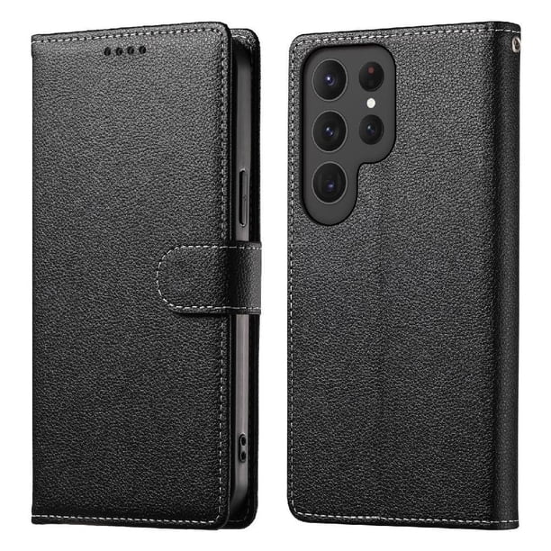 Funda para FOXDOCK Samsung Galaxy S24 Ultra– Cuero Premium, 3 ranuras para tarjetas, Protección contra impactos