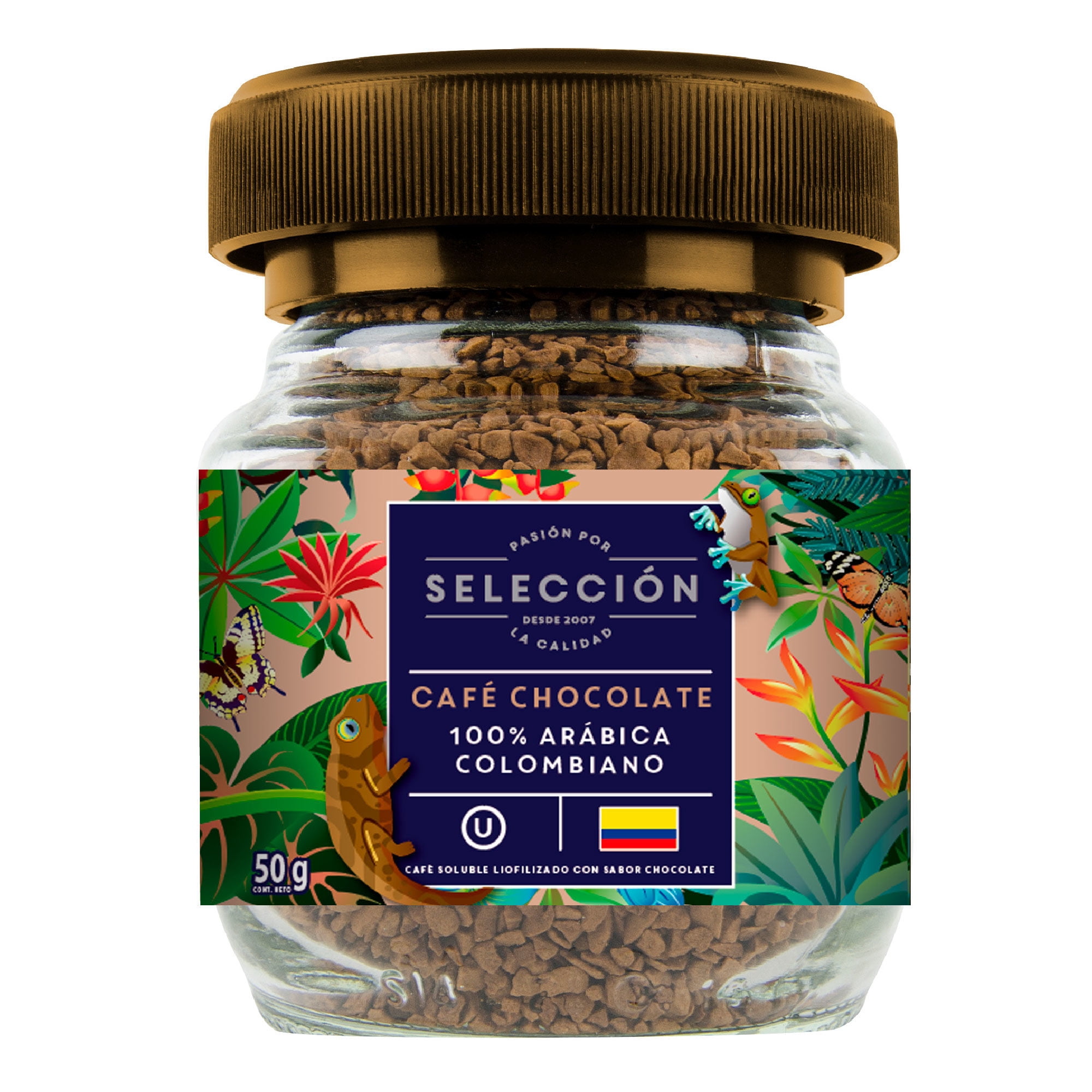 Café Liofilizado Chocolate Frasco 50 gr Selección