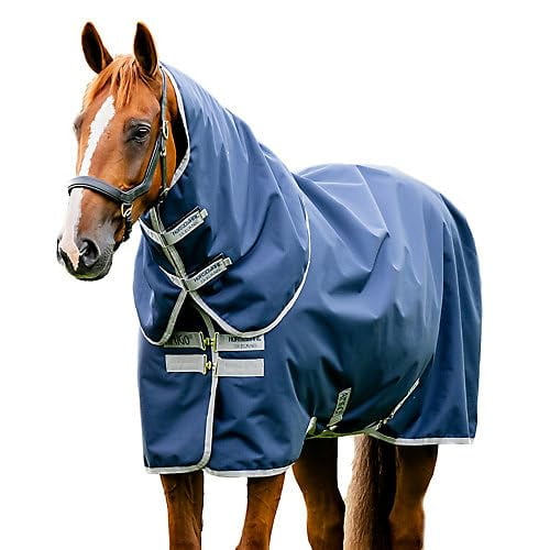 Manta Turnout AMIGO Ripstop 900 Plus, 100 g, impermeable, azul marino y gris