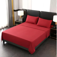 Genérico - Juego Sabanas Bj Hogar 200H 2P 4 Piezas Color Rojo