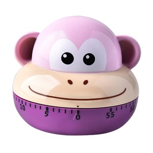 Magideal - Temporizador De Cocina De Dibujos Animados, Reloj Despertador, Temporizador Mecánico De Animales Bonitos, Temporizador Digital De 60 Minutos Para Exám Mono