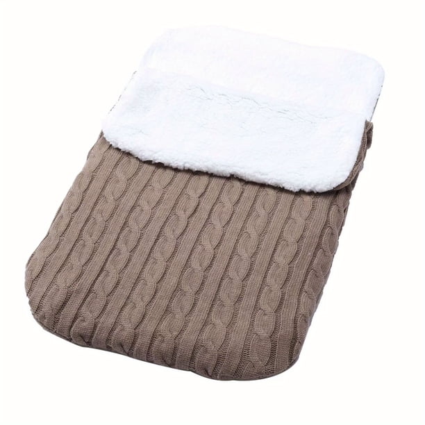 Baby Fleece Sleeping Bag, Baby Thick Knitted Warm Sleeping Bag, Woolen Trolley Sleeping Bag