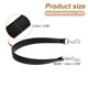 thumbnail image 2 of Uxcell 1 Unidad Correa Corta de Bolsa de Cuero PU con Broche Negro, Hebilla Plateada 19.29 x 0.91 pulgadas, 2 of 7