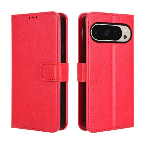 Funda tipo libro para Google Pixel 9 5G, cartera todo‑en‑uno, funda multifuncional con tarjetero y correa de muñeca desmontable