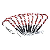 Bothyi - 10 Uds. De Luces De Bastón De Caramelo De Navidad Usb, Lámpara De Camino Impermeable Para Exteriores