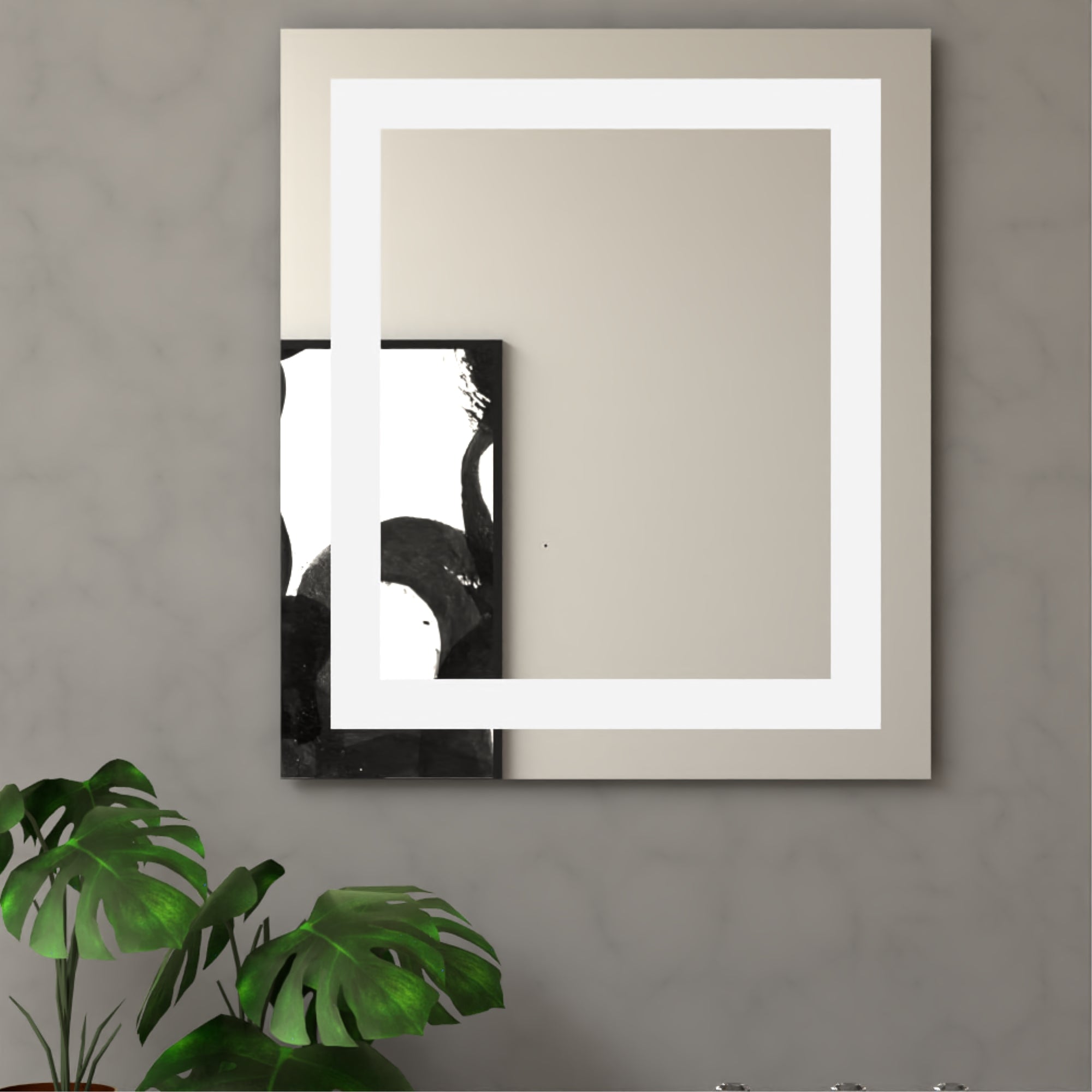 Fmfurniture - Espejo Rectangular 65X75X1,9 Cm Fm-066