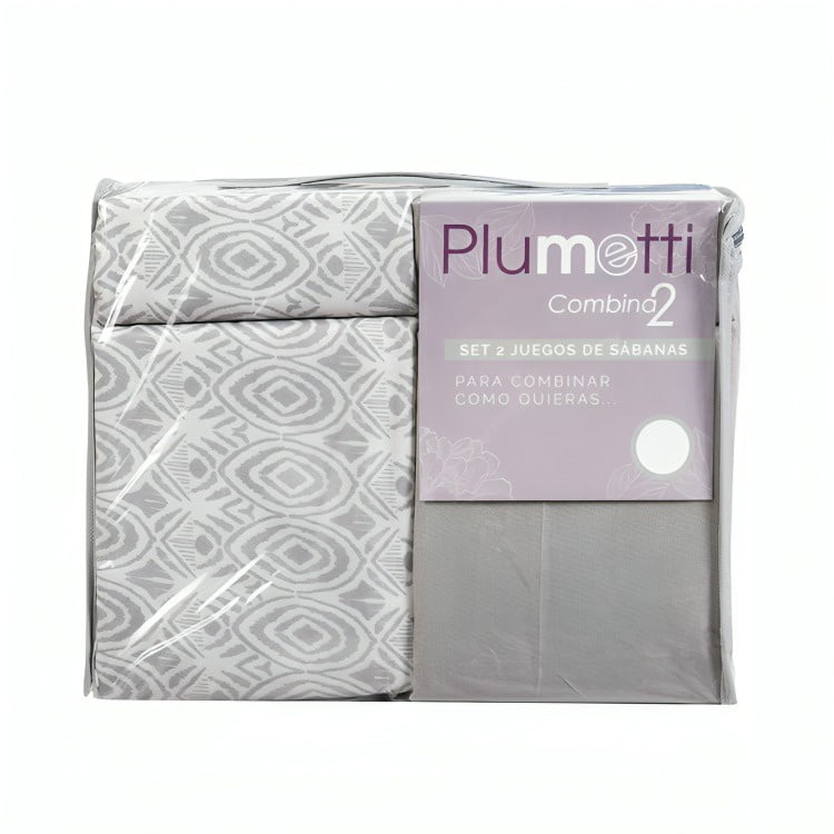 Mashinni - Set 2 Sábanas 2 Plazas Plumetti Zaria