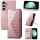 thumbnail image 4 of Funda Flip FOXDOCK para Samsung Galaxy S25 FE , Estilo Billetera con Diseño Rombo, Correa de Mano y Soporte, Uso Diario, 4 of 6