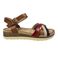 Megabazar Spa - Sandalia Mujer Con Plataforma Hebilla Tgh07 Beige