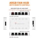 thumbnail image 3 of Fan Hub TUMMASTER ARGB para PC de 10 puertos y 4 pines con control remoto RF, color blanco, 3 of 9