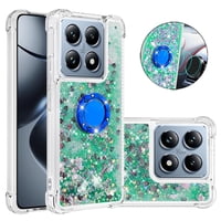 Foxdock - Funda Para Xiaomi 14T Con Brillo Líquido, Protección Completa Y Soporte De Anillo Giratorio