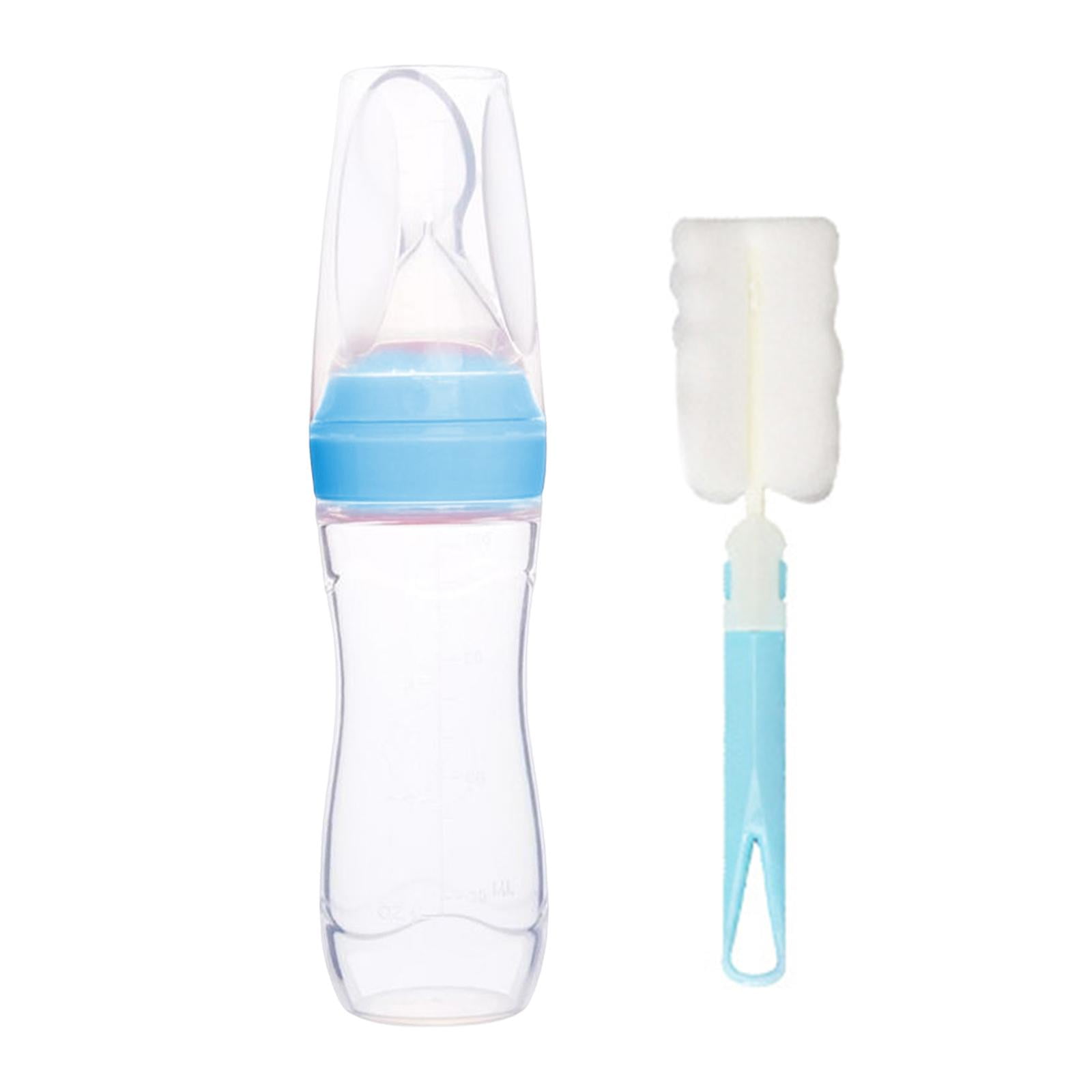 Bothyi - Alimentador De Alimentos Para Bebés Cuchara Para Apretar Botella Utensilios Para Comer Para Bebés Para Niños Pequeños Azul