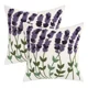 thumbnail image 1 of Fundas Para Cojines Sin Relleno 2 Unidades Diseños Bordados Violeta Flor, 1 of 3