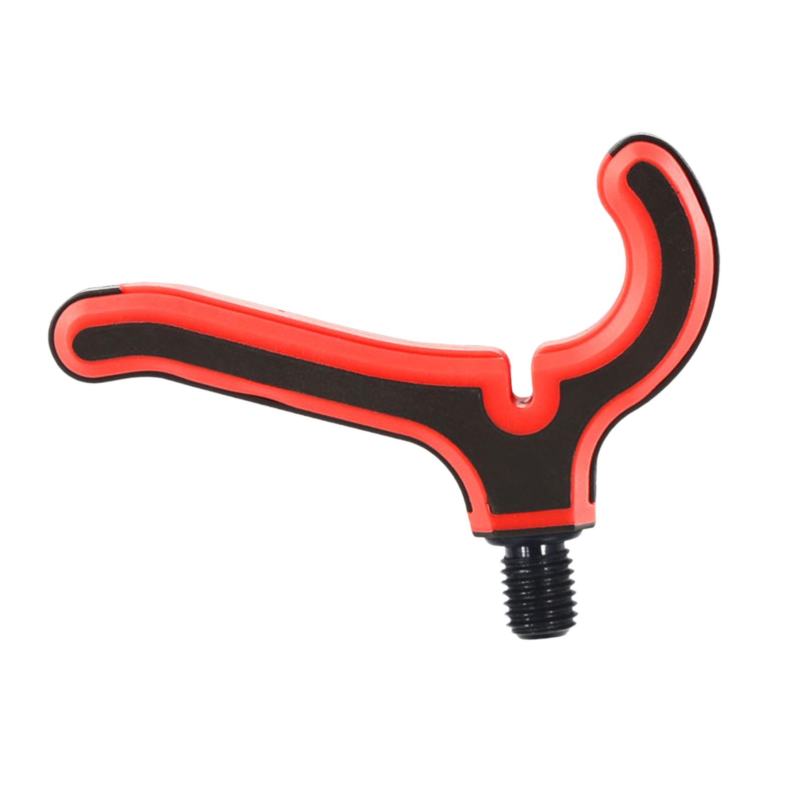 Magideal - Reposacabezas Con Reposacabezas Para Caña De Pescar, Respaldo Para Pesca En El Mar, Herramienta Portátil Para Aparejos De Pesca, Rosca M3/8, Herramien Rojo