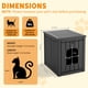 thumbnail image 5 of Outdoor Cat House DRATO de resina resistente a la intemperie para gatos, color negro, 5 of 8