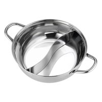 Magideal - Olla Caliente Dividida, Olla Caliente De Doble Sabor Para Placa De Inducción, Olla Shabu Shabu De Acero Inoxidable Para Fiesta, Restaurante Y Hogar
