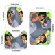 thumbnail image 3 of El Libro de la Selva Juego de 3 alfombras de baño de coral fleece: tapete de baño + alfombra de inodoro en forma de U + funda de tapa de inodoro en forma de O, 3 of 6