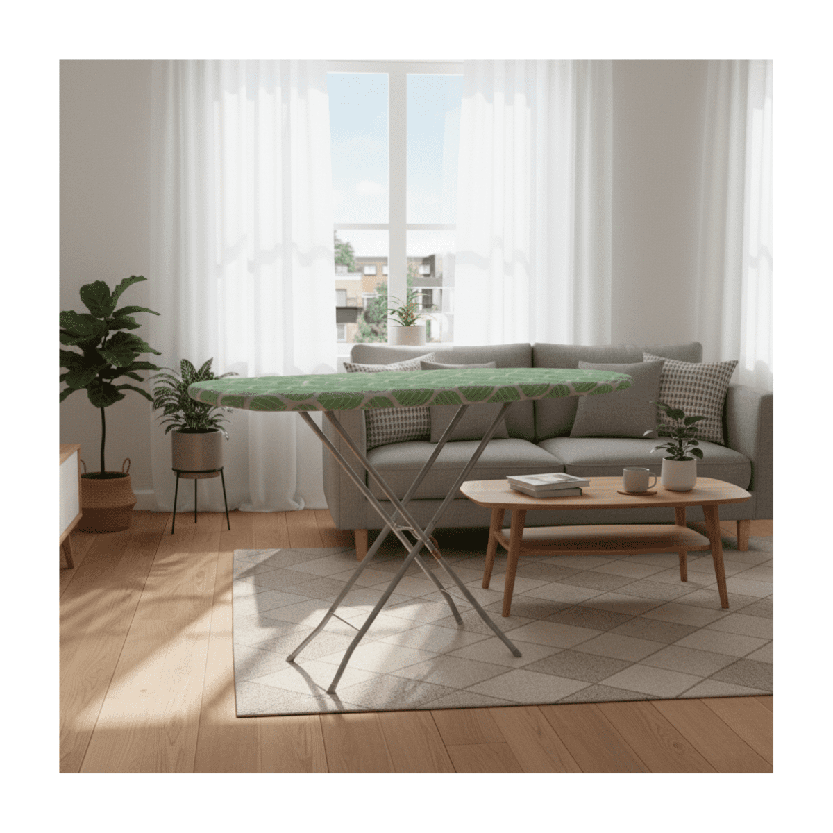 Genérico - Tabla De Planchar Básica Hojas 106x30 Cm Color Verde