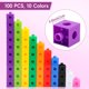 thumbnail image 2 of Cubos Enlazables HSDAV 100 piezas 10 colores - Juguete de matemáticas, 2 of 7
