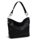 thumbnail image 1 of Bolso Hobo para Mujer, MKF Collection, Bolso de Hombro de Cuero Vegano Suave, Espacioso y Casual - Negro, 1 of 3
