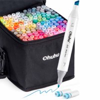 Ohuhu 120 Marcadores Alcohol + 1 Blender Fina & Biselada