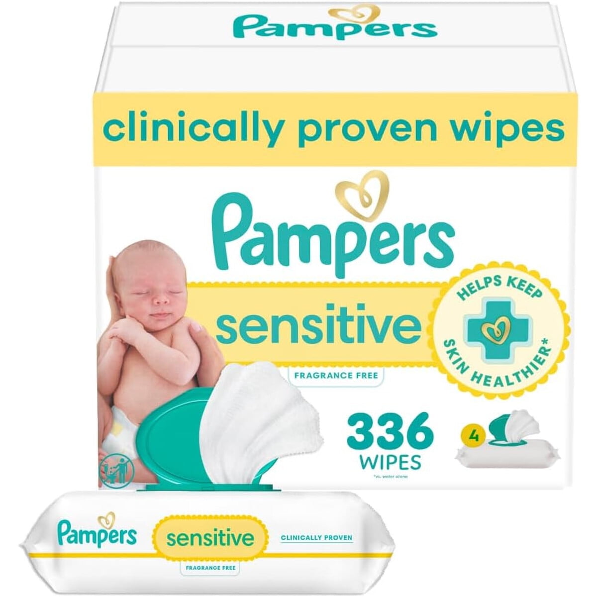 Toallitas Húmedas Pampers Sensitive 336 Unidades Hipoalergénicas