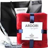 Manta Impermeable Ardori Tamaño King Roja Y Negra 210 X 210 Cm