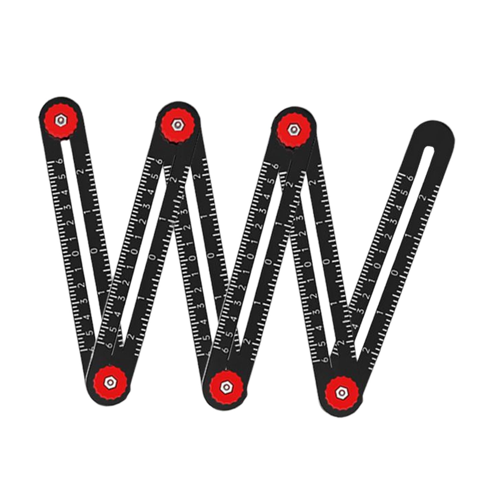 Ioensy - Herramientas De Posicionamiento De Regla De Múltiples Ángulos De Aleación De Aluminio Para Carpintero 6 Secciones