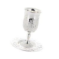 Bothyi - Copa De Vino Con Platillo Suministros Para Fiestas Regalos Copa Elías Para Boda Pascua Plata