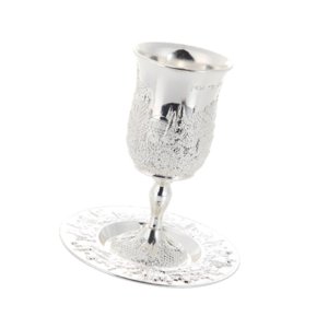 Bothyi - Copa De Vino Con Platillo Suministros Para Fiestas Regalos Copa Elías Para Boda Pascua Plata