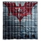 thumbnail image 1 of Cortina de ducha retro de Batman para baño con ganchos, tamaño 66 x 72 pulgadas, 1 of 3