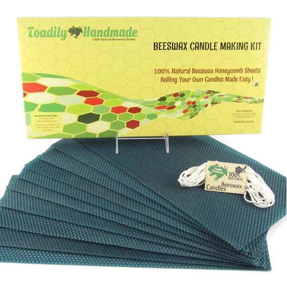 Kit de velas Toadily Handmade Beeswax 10 hojas de cera de abeja verde