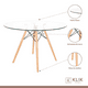 thumbnail image 4 of Comedor Mesa Eames de vidrio 100cm + 4 Sillas de terraza exterior - Negras, 4 of 8