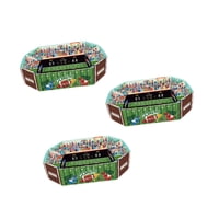 Bothyi - 3X Bandejas Bandejas Estadio De Bocadillos De Fútbol Para El Centro De La Mesa Del Juego Deportivo A