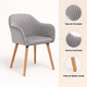 thumbnail image 5 of Pack de 2 Butacas Sitiales Poltronas Diamante Terciopelo - Gris, 5 of 7